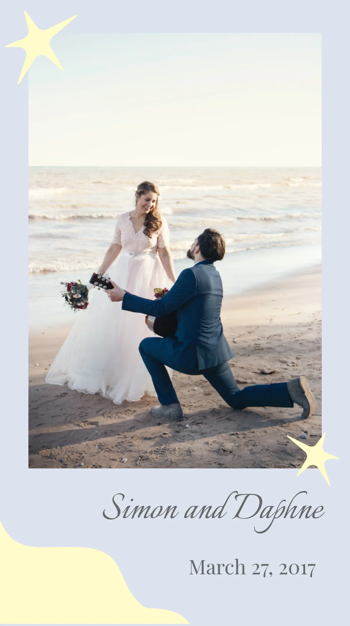 Free Beach Wedding Instagram Story Template to Edit Online