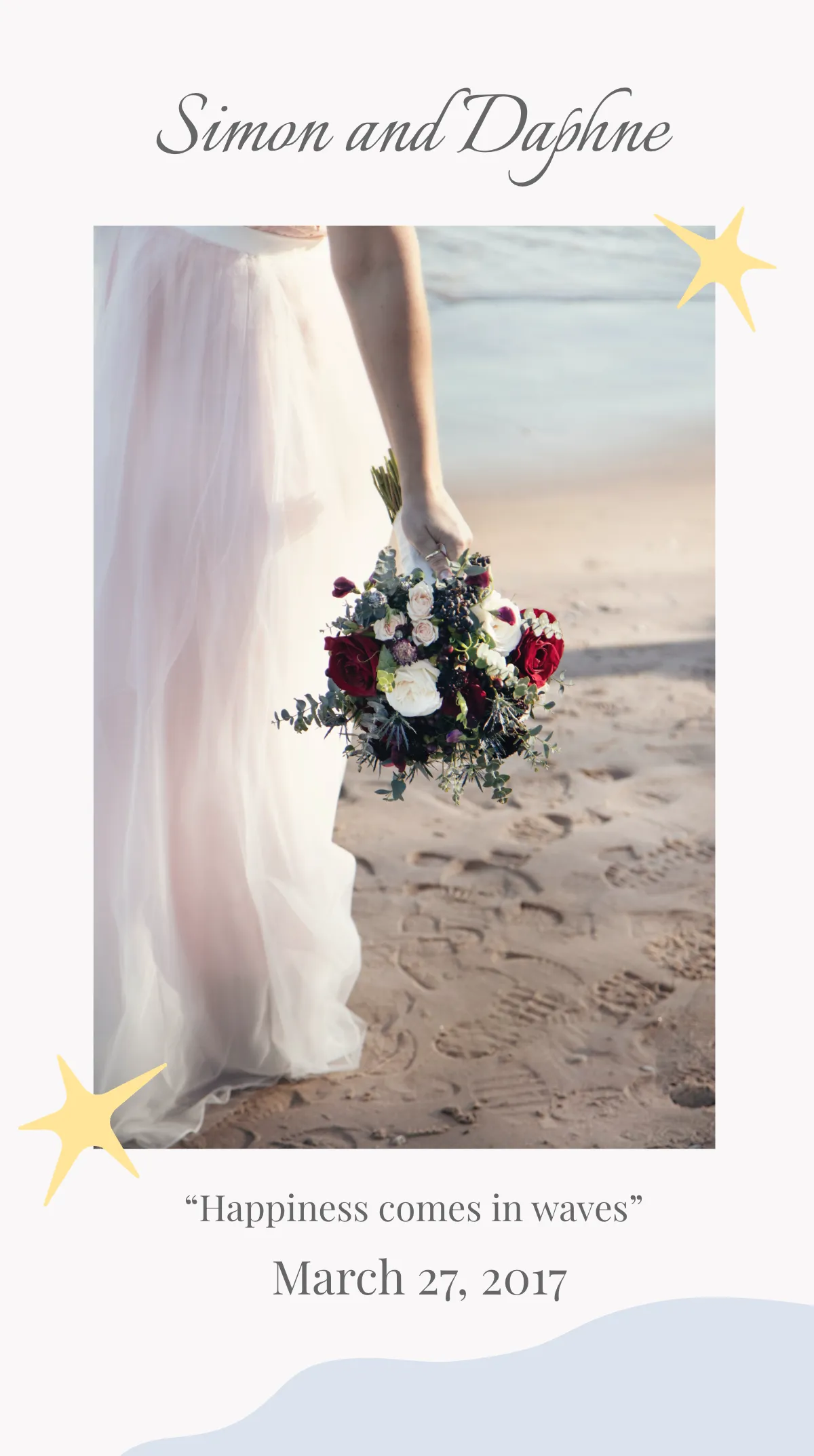 Free Beach Wedding Instagram Story Template to Edit Online