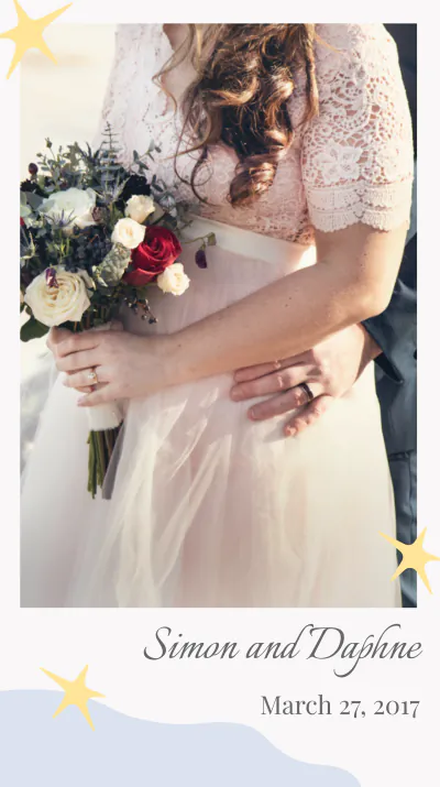 Free Beach Wedding Instagram Story Template to Edit Online