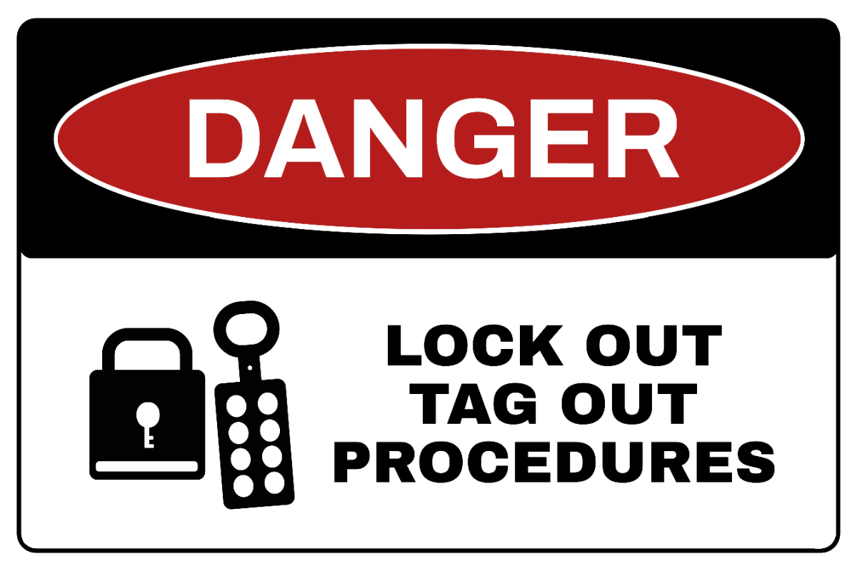 Free Lock Out Tag Out Procedures Factory Sign Template to Edit Online