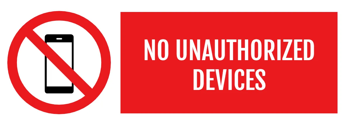 Free No Unauthorized Devices Factory Sign Template to Edit Online