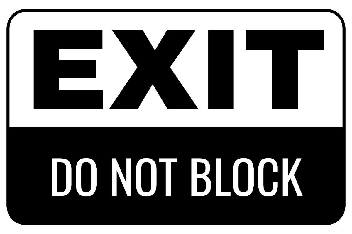 Free Do Not Block Exit Factory Sign Template to Edit Online