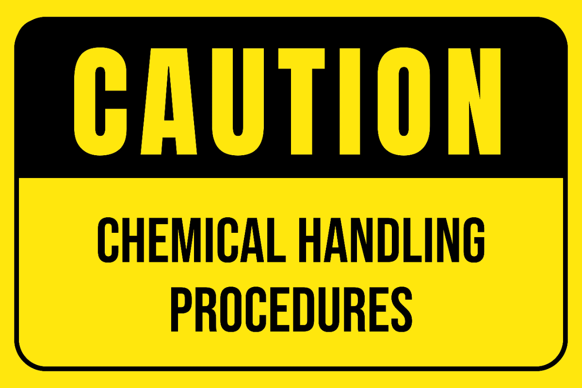 Free Chemical Handling Procedures Factory Sign Template to Edit Online