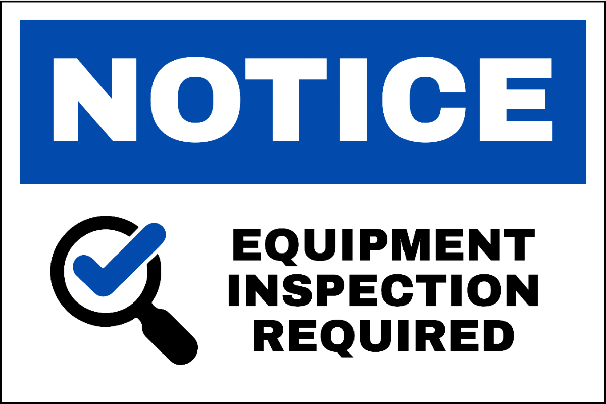 Free Equipment Inspection Required Factory Sign Template to Edit Online