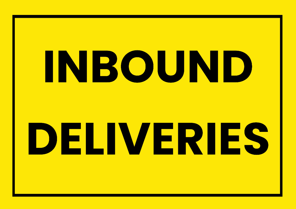 Free Inbound Logistics And Transportation Sign Template to Edit Online