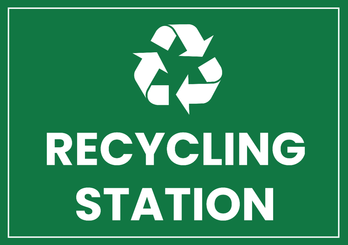 Free Recycling Station Cleaning Sign Template to Edit Online