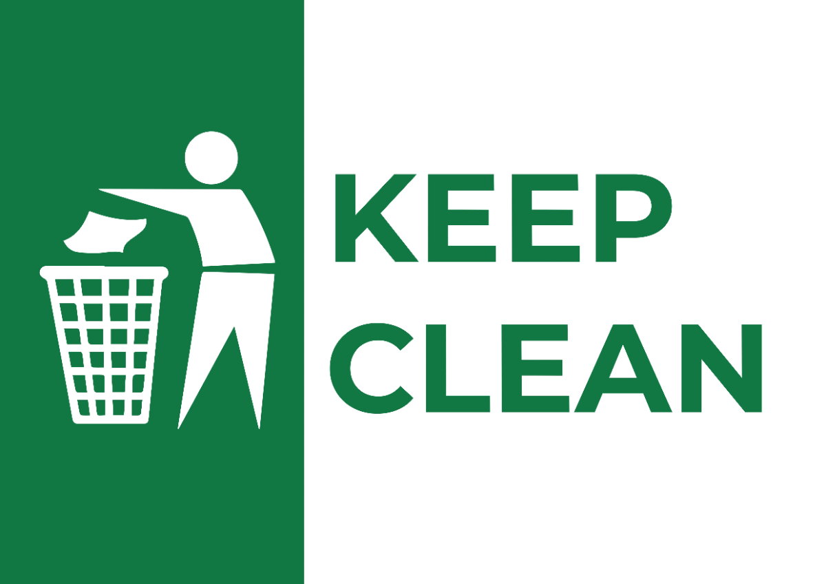 Free Keep Clean Sign Template to Edit Online
