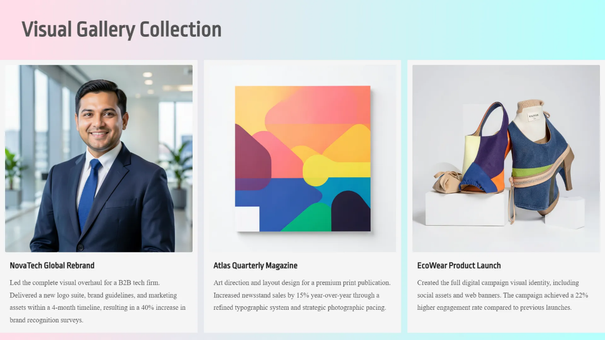 Free Modern Minimal Portfolio Slides Template to Edit Online