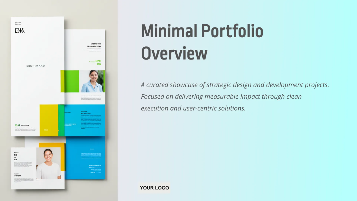 Free Modern Minimal Portfolio Slides Template to Edit Online