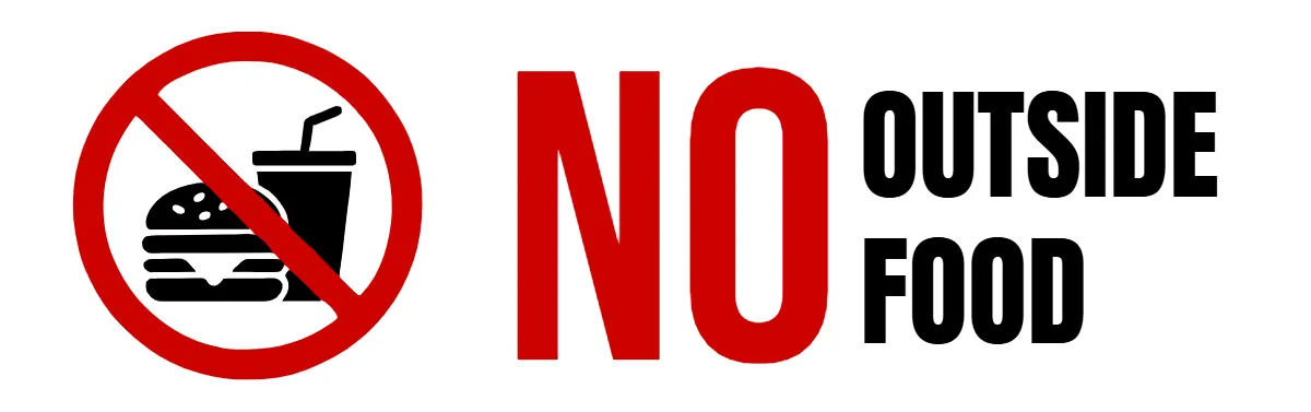 Free No Outside Food Restaurant Sign Template to Edit Online