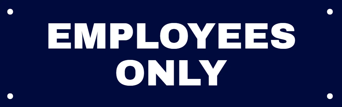 Free Employees Only Restaurant Sign Template to Edit Online
