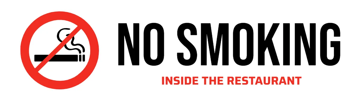 Free No Smoking Restaurant Sign Template to Edit Online
