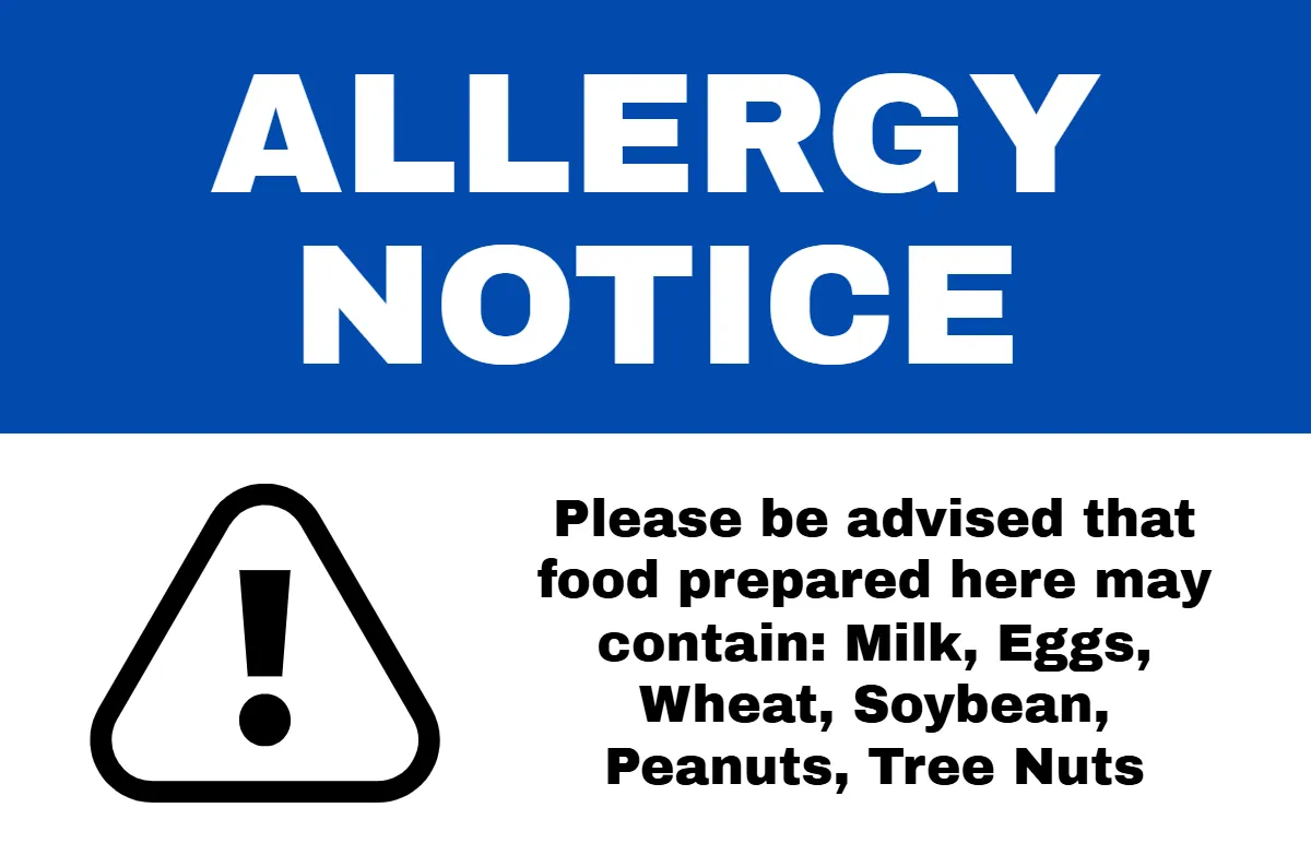 Free Allergy Notice Restaurant Sign Template to Edit Online