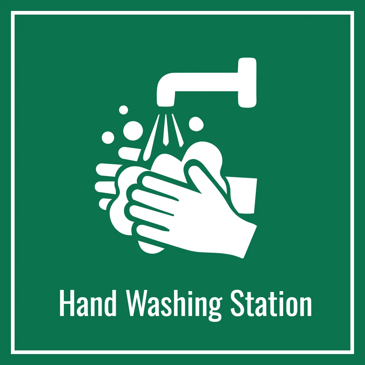 Free Hand Washing Station Restaurant Sign Template to Edit Online