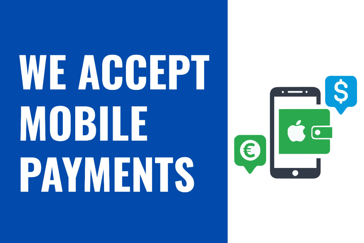 Free Mobile Payment Accepted Restaurant Sign Template to Edit Online