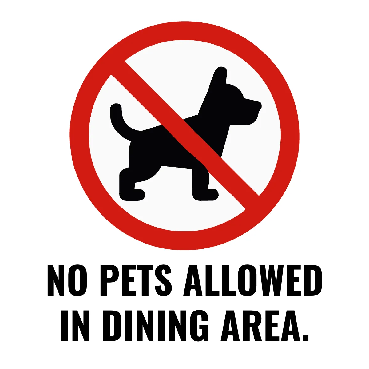 Free No Pets Allowed Restaurant Sign Template to Edit Online