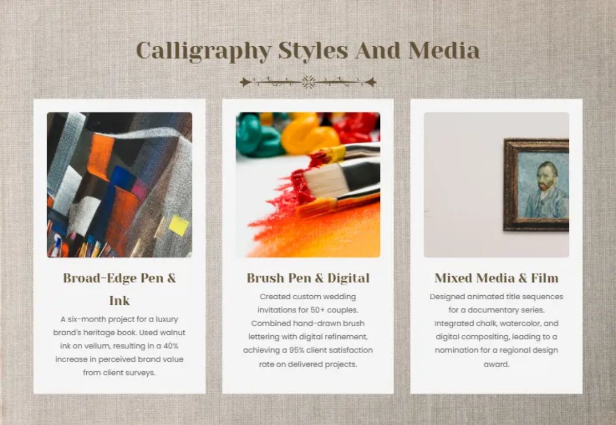 Free Lettering Portfolio Template to Edit Online