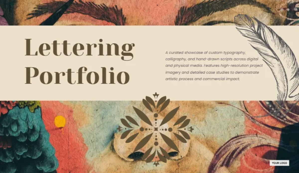 Free Lettering Portfolio Template to Edit Online