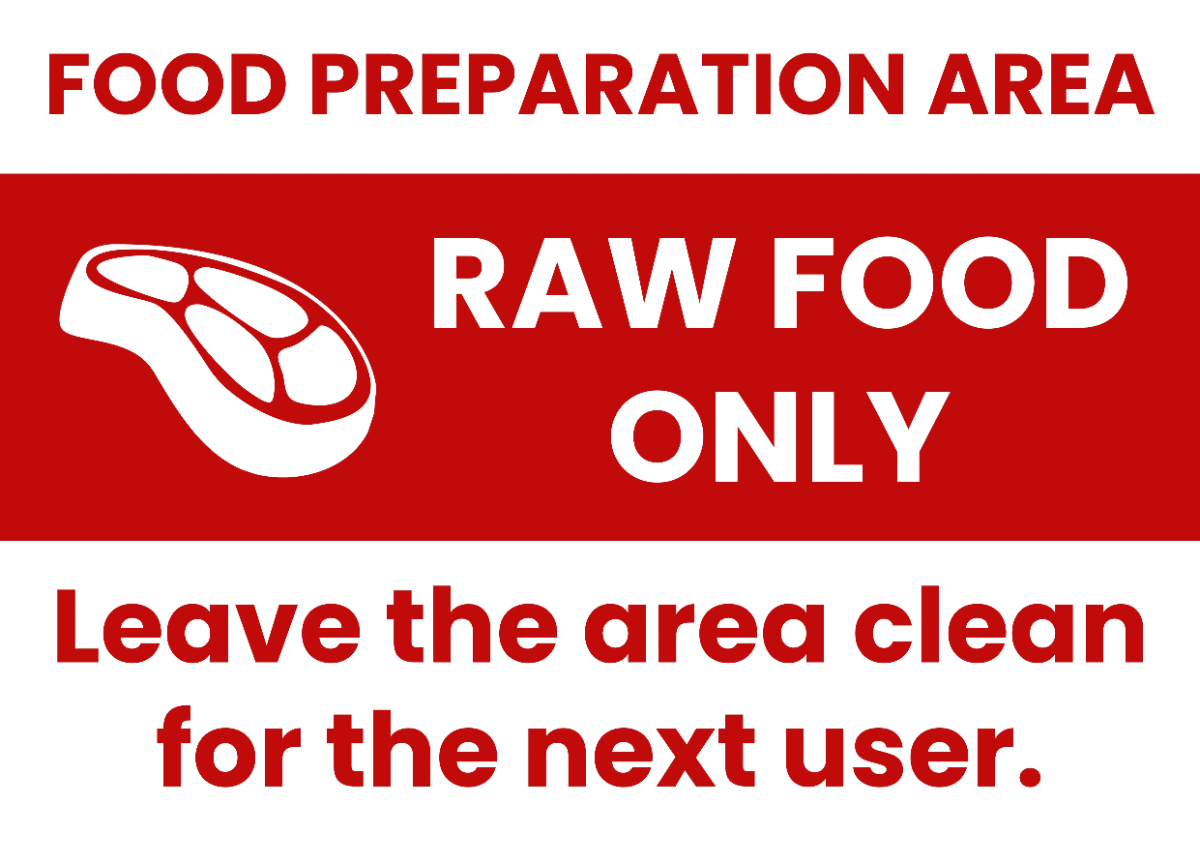 Free Raw Food Preparation Restaurant Sign Template to Edit Online