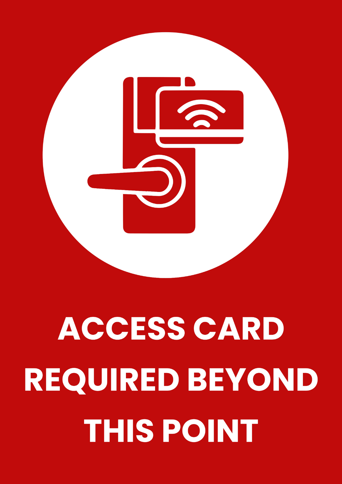 Free Access Card IT Sign Template to Edit Online