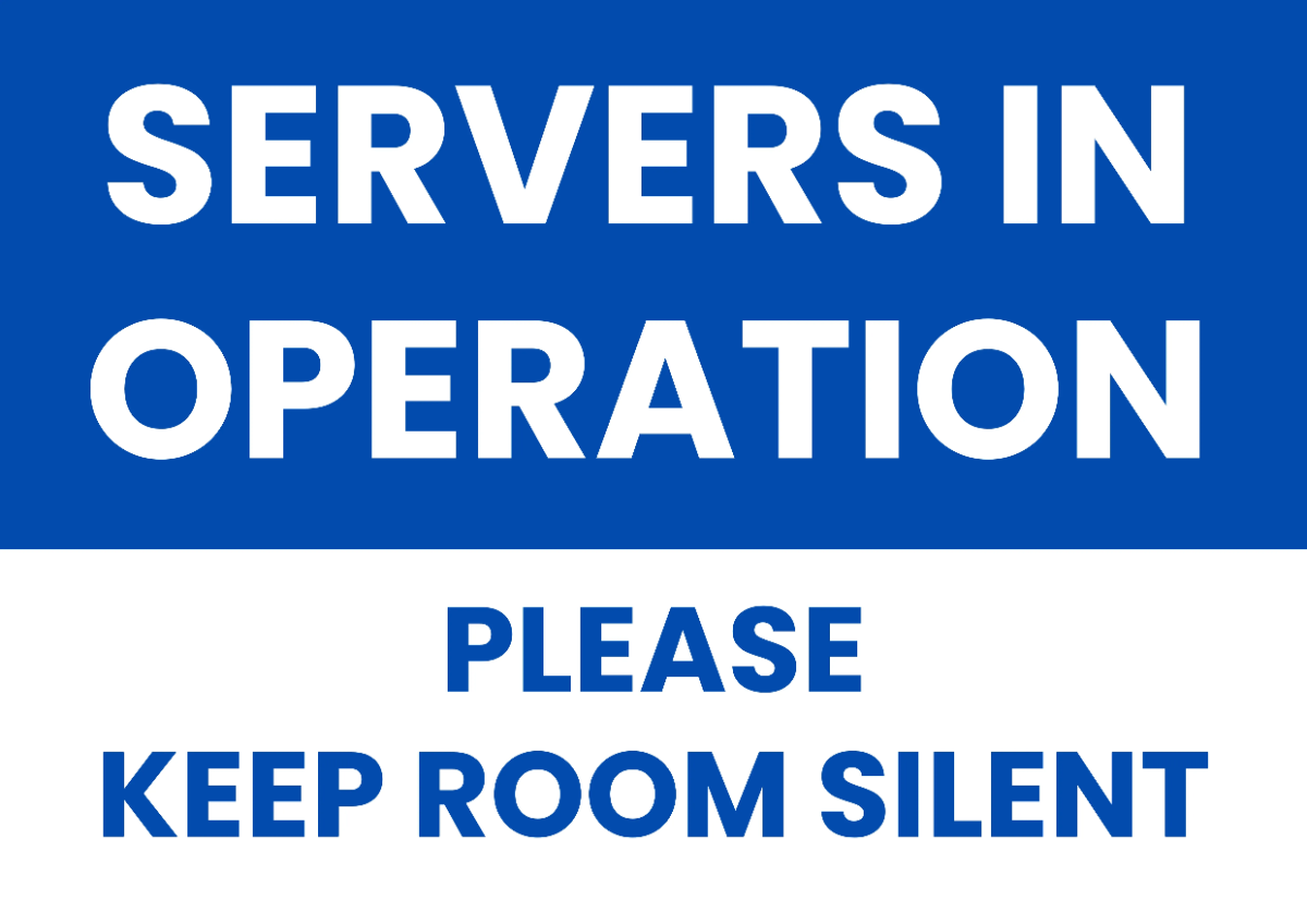 Free Servers In Operation IT Sign Template to Edit Online