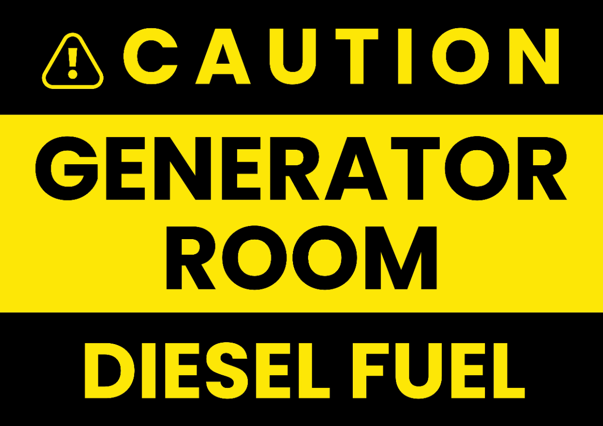 Free Generator Room Power Plant Sign Template to Edit Online