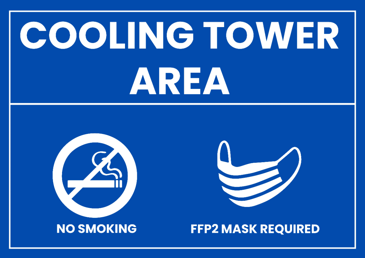 Free Cooling Tower Area Power Plant Sign Template to Edit Online