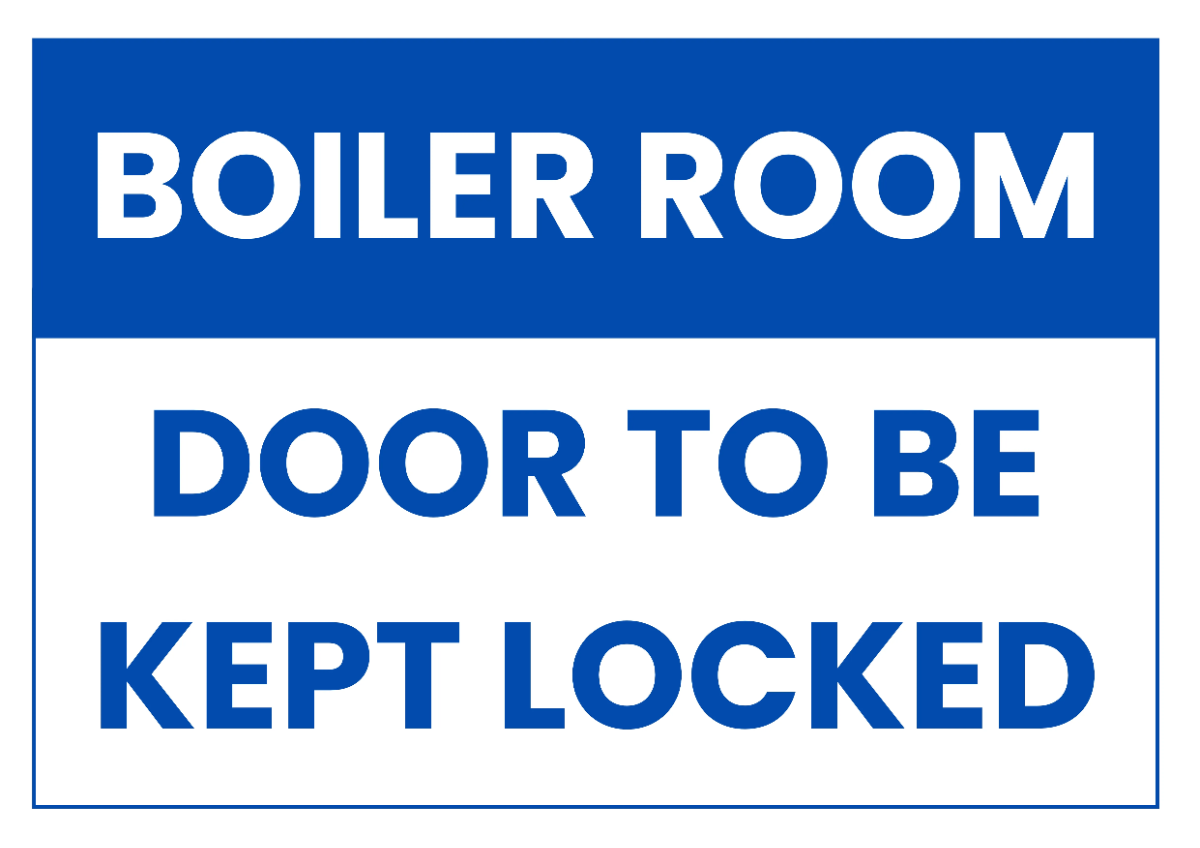 Free Boiler Room Power Plant Sign Template to Edit Online