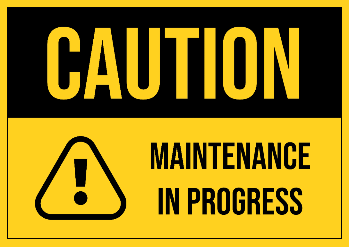 Free Maintenance in Progress IT Sign Template to Edit Online