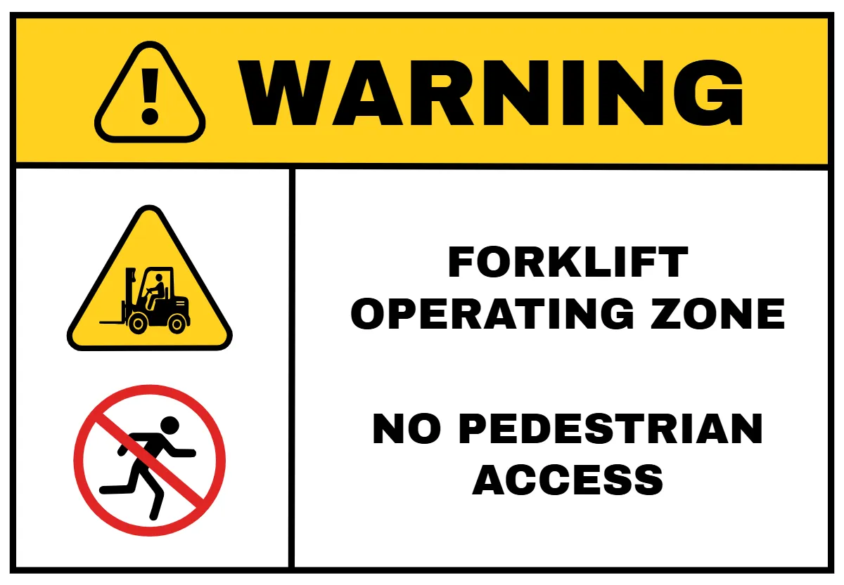 Free Forklift Operating Zone Logistics And Transportation Sign Template to Edit Online