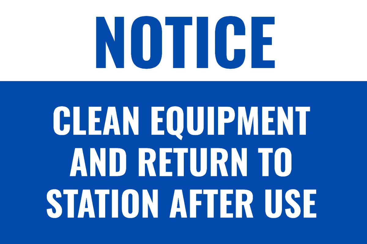 Free Cleaning Equipment Return Cleaning Sign Template to Edit Online