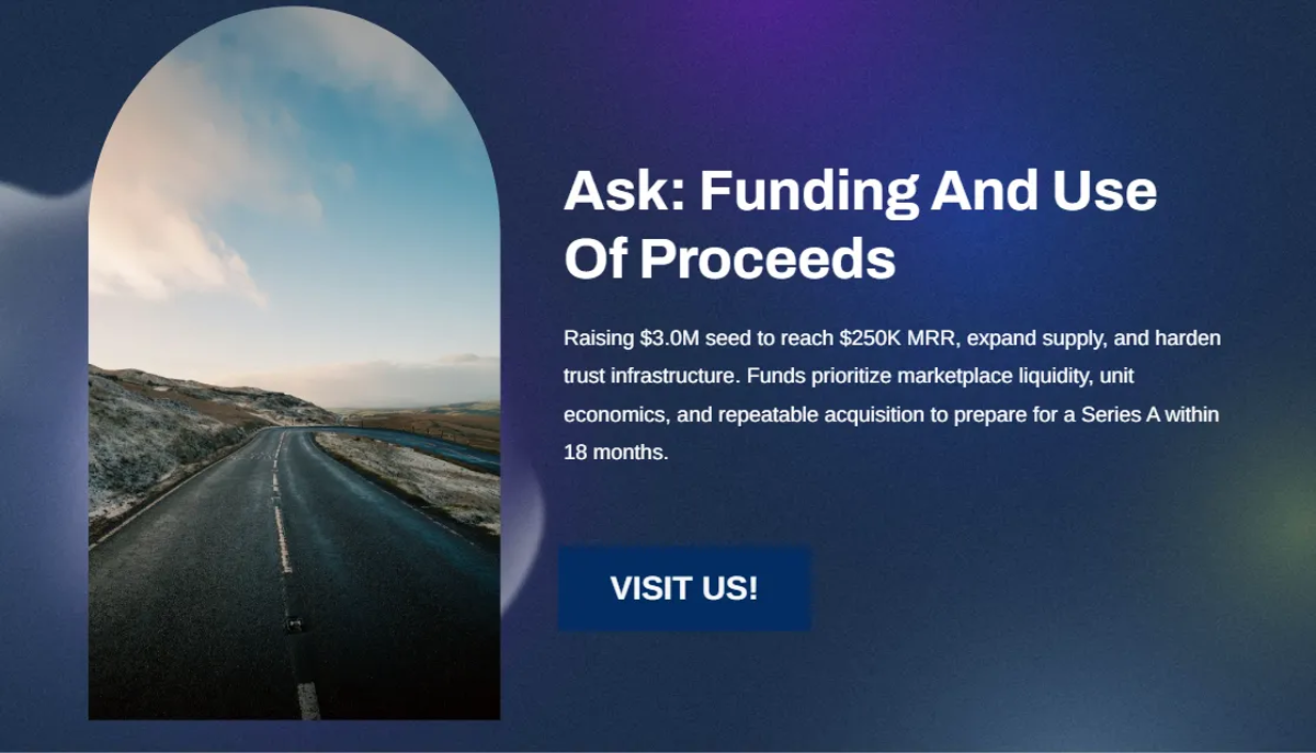 Free Marketplace Startup Pitch Deck Template to Edit Online