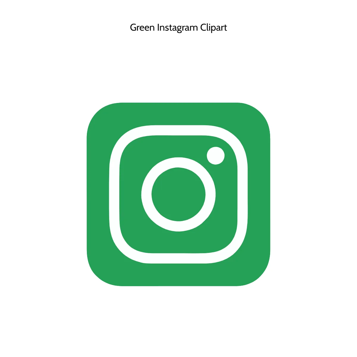 Free Green Instagram Clipart Template to Edit Online