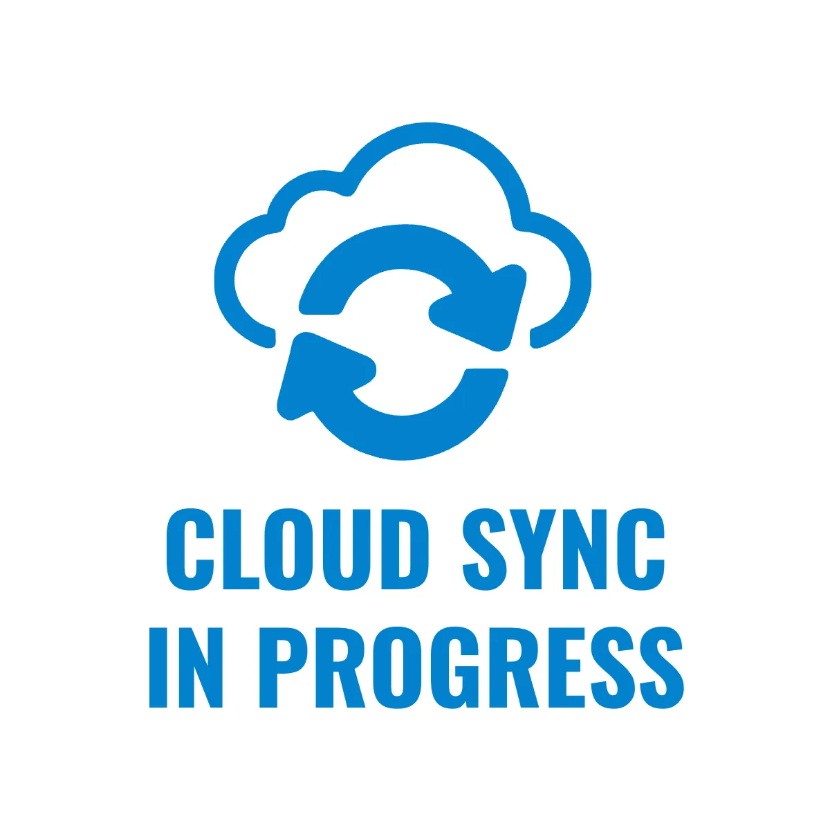 Free Cloud Sync in Progress IT Sign Template to Edit Online