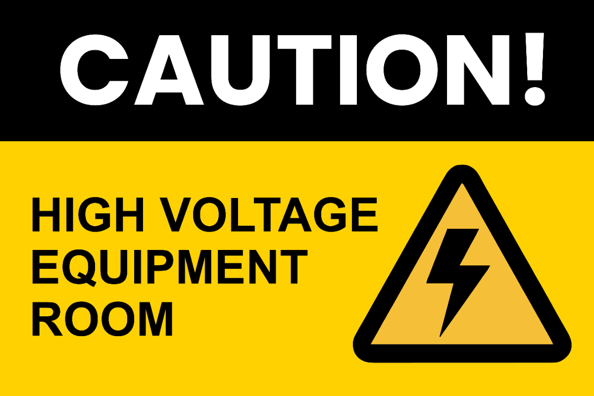 Free High Voltage Equipment Room IT Sign Template to Edit Online