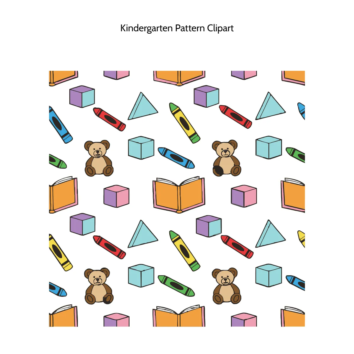 Free Kindergarten Pattern Vector Clipart (PNG, SVG) to Edit Online