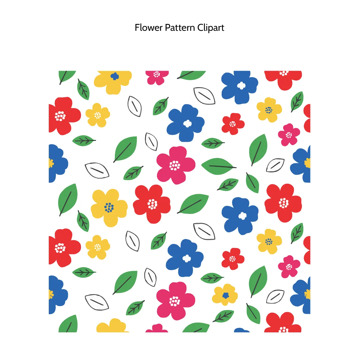 Free Flower Pattern Vector Clipart (PNG, SVG) to Edit Online