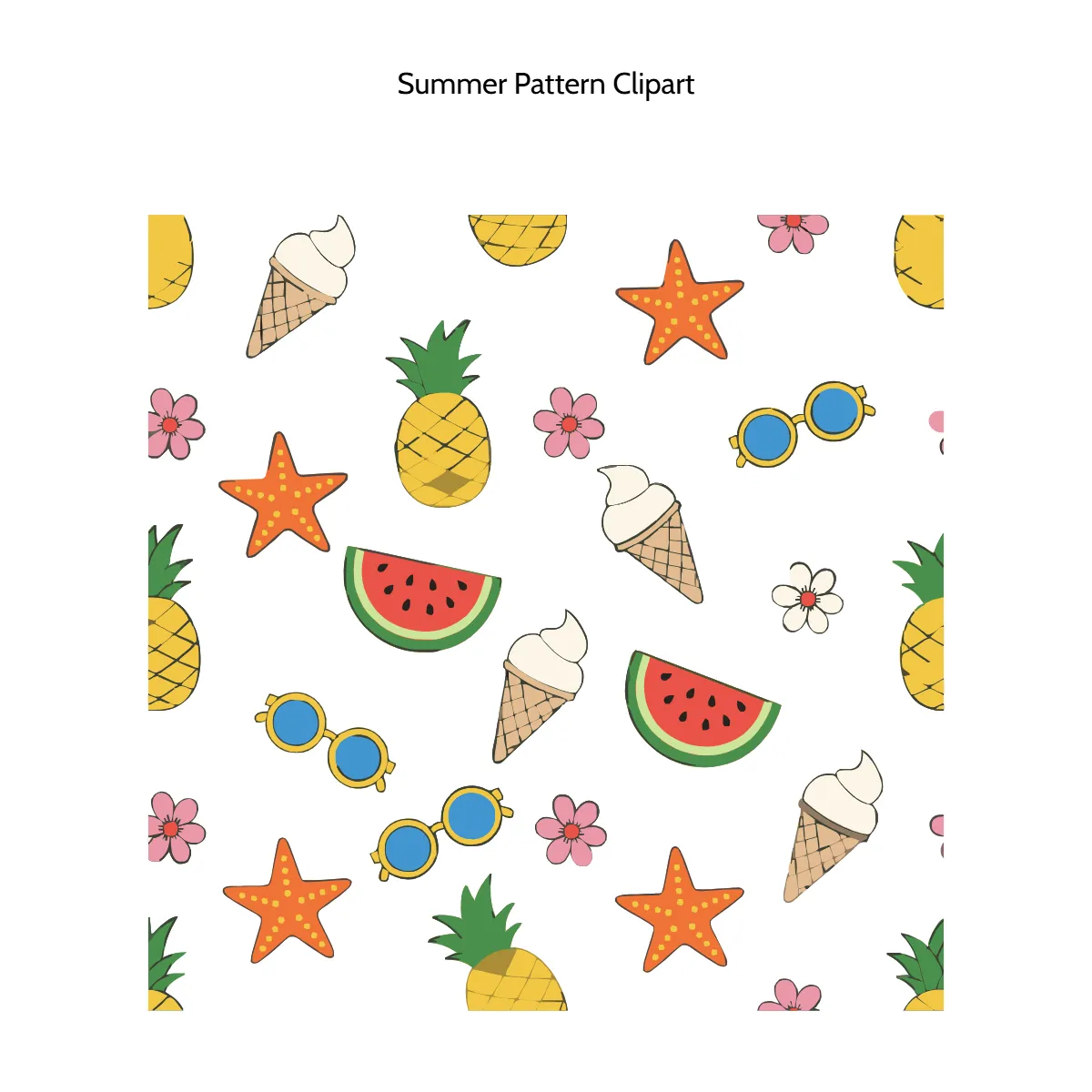 Free Summer Pattern Vector Clipart (PNG, SVG) to Edit Online