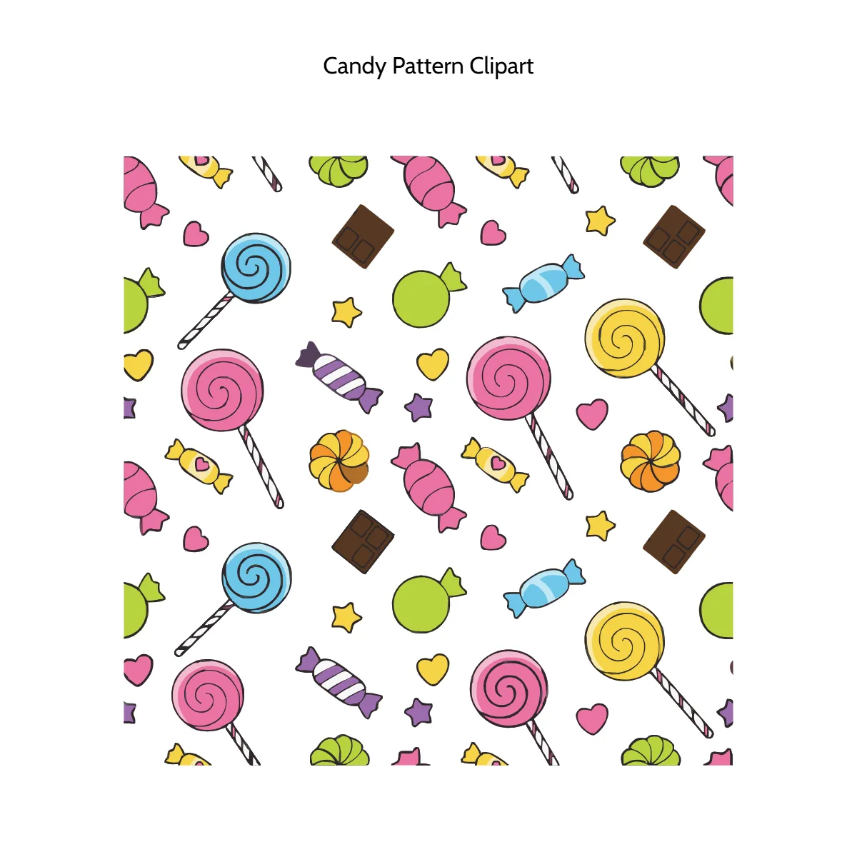 Free Candy Pattern Vector Clipart (PNG, SVG) to Edit Online