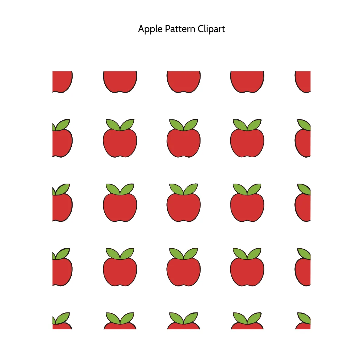 Free Apple Pattern Vector Clipart (PNG, SVG) to Edit Online