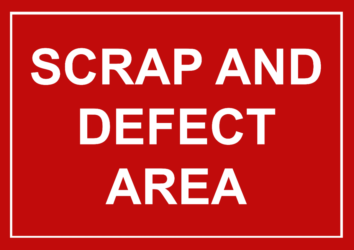 Free Scrap and Defect Area Factory Sign Template to Edit Online