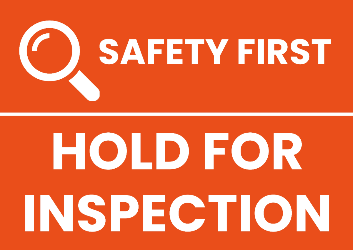 Free Inspection Factory Sign Template to Edit Online