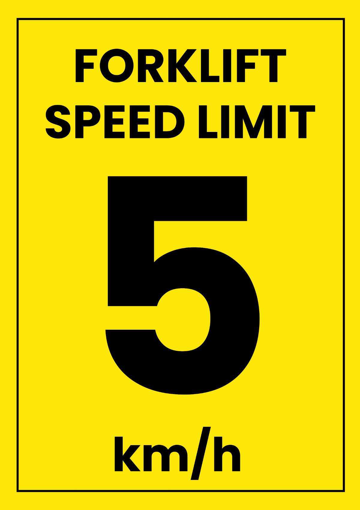Free Speed Limit Logistics And Transportation Sign Template to Edit Online