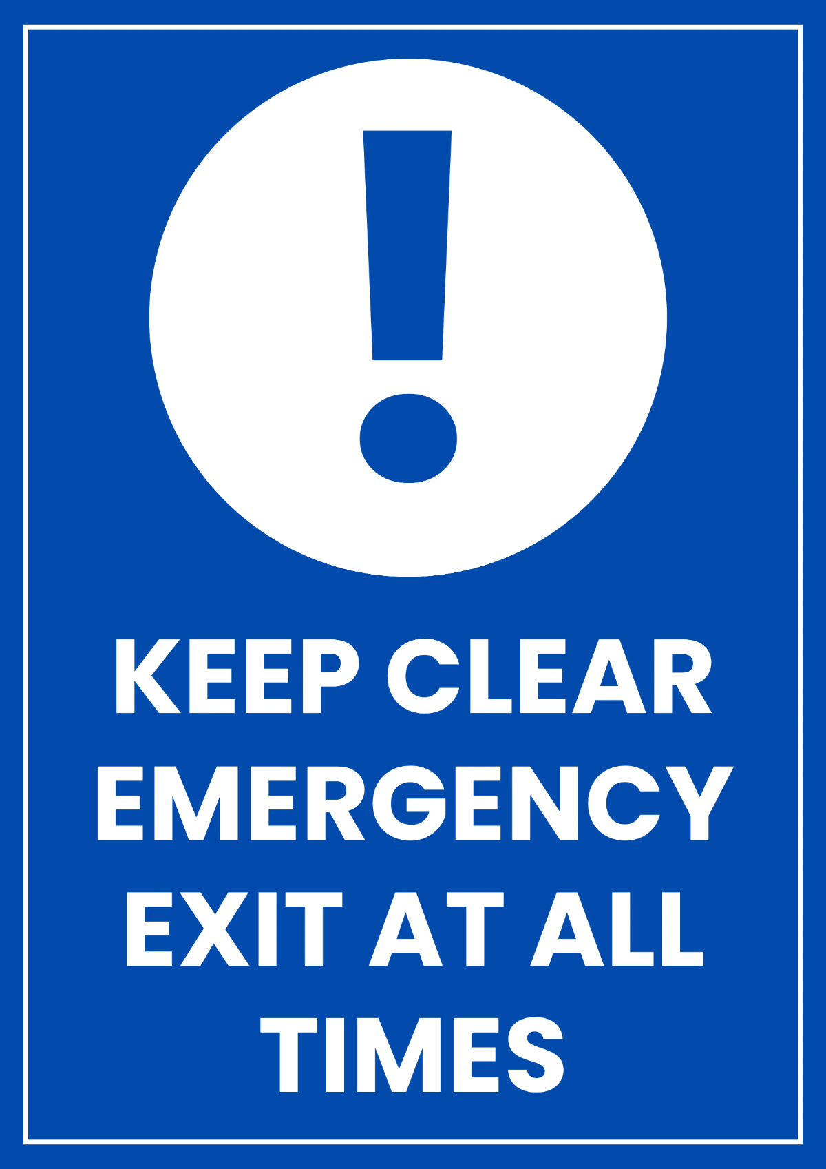 Free Keep Clear Fire Safety Sign Template to Edit Online