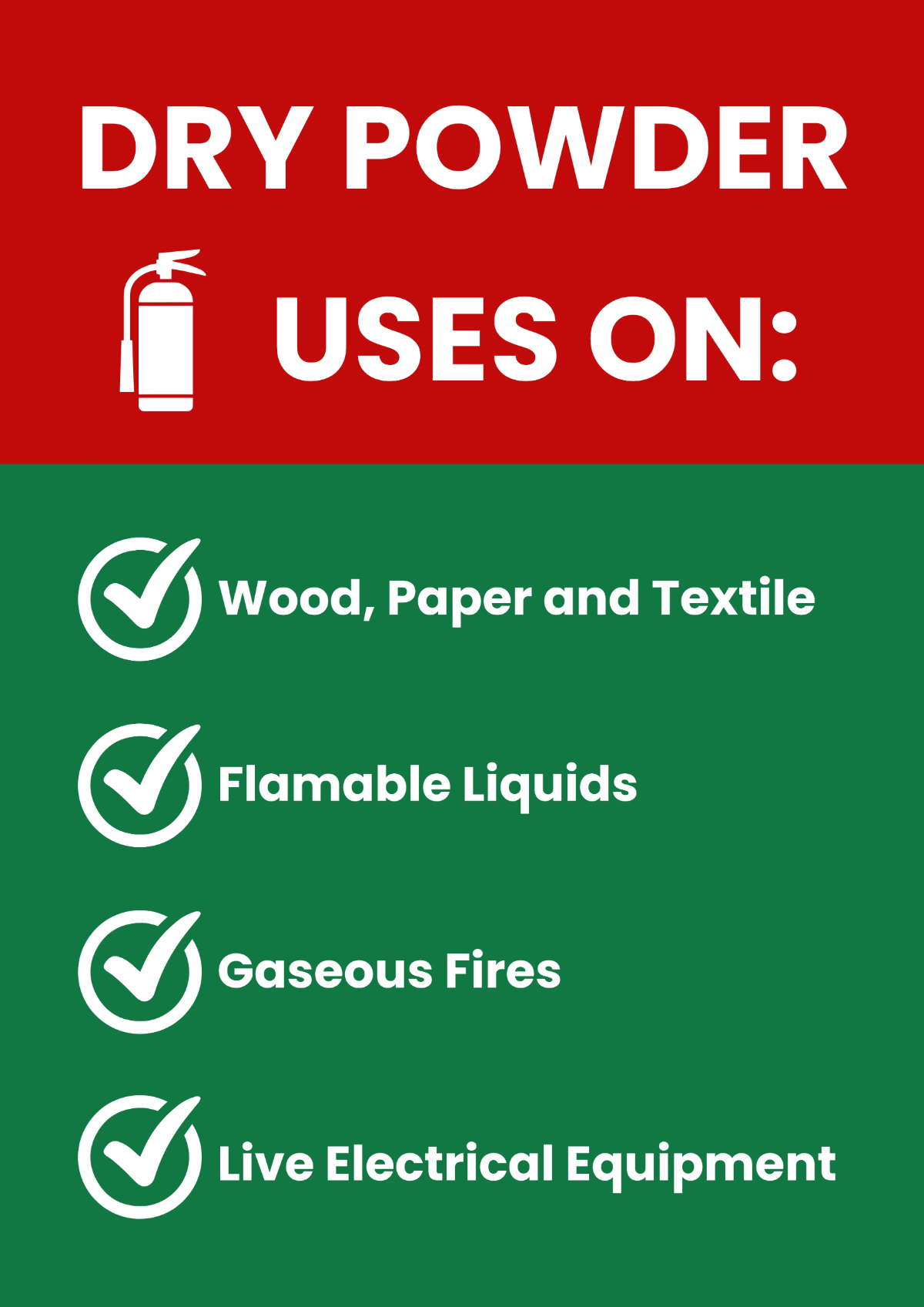 Free Dry Powder Uses Safety Sign Template to Edit Online