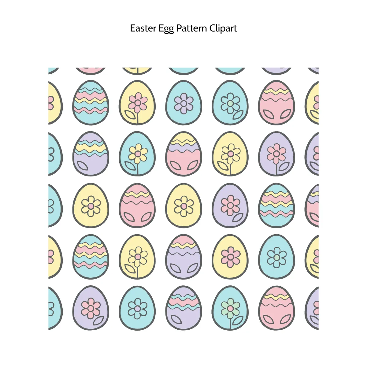 Free Easter Egg Pattern Vector Clipart (PNG, SVG) to Edit Online