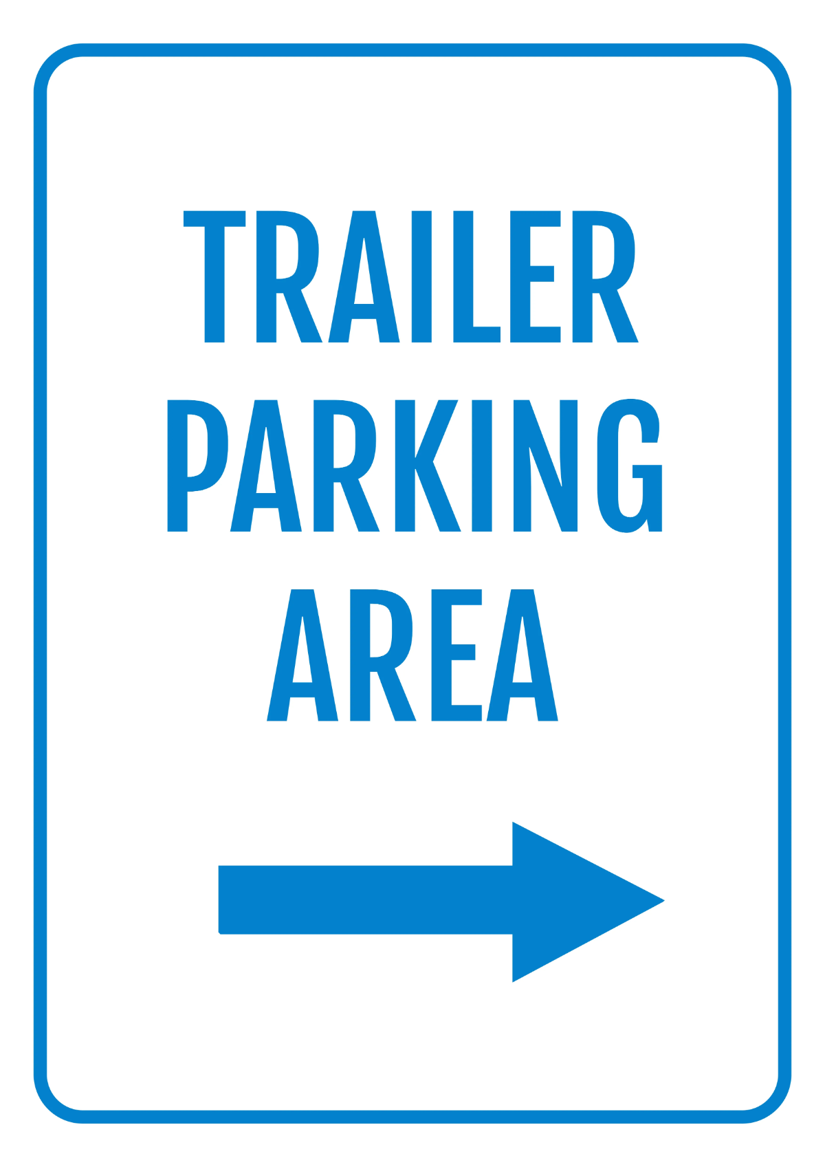 Free Trailer Parking Area Logistics And Transportation Sign Template to Edit Online