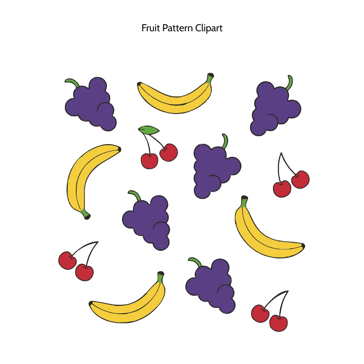 Free Fruit Pattern Vector Clipart (PNG, SVG) to Edit Online