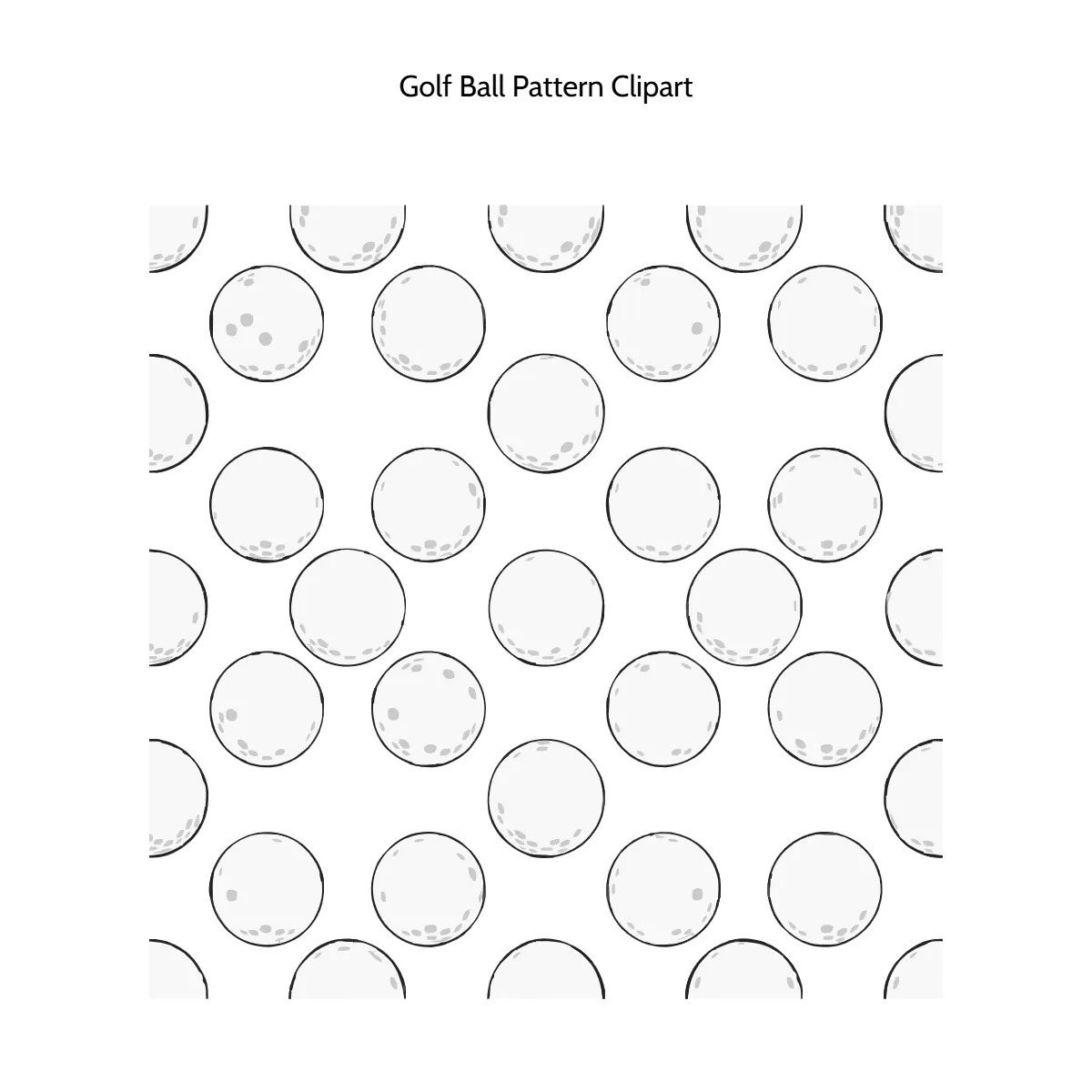 Free Golf Ball Pattern Vector Clipart (PNG, SVG) to Edit Online