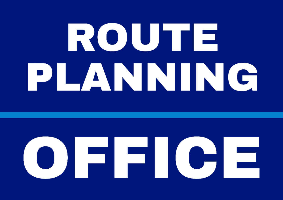 Free Route Planning Office Logistics And Transportation Sign Template to Edit Online